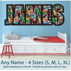 Childrens Name Wall Stickers Personalised Avengers/Marvel for Boys/Girls Bedroom   122215086960